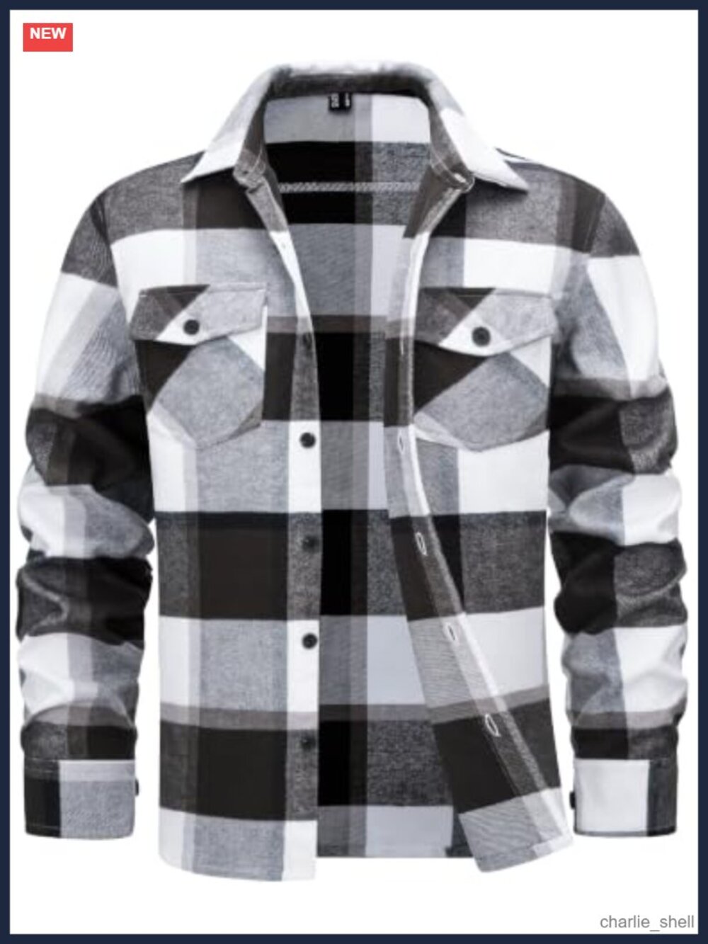 Mens Flannel Shirt Long Sleeve Button Down Casual Plaid Shirt